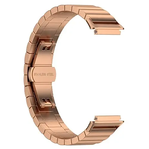 FitTurn FITVII Slim Smart Watch bilan mos keluvchi zanglamaydigan po'latdan yasalgan metall soat tasmasi, FITVII Slim fitnes trekeri uchun sozlanishi mumkin bo'lgan metall bilaguzuk aksessuarlari - 5