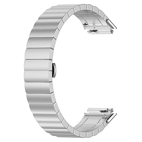 FitTurn Replacement Metal Watch Band Compatible with FITVII Slim Smart Watch Stainless Steel Metal Watch Link Band Adjustable Metal Wristbands Accessories for FITVII Slim Fitness Tracker - 3