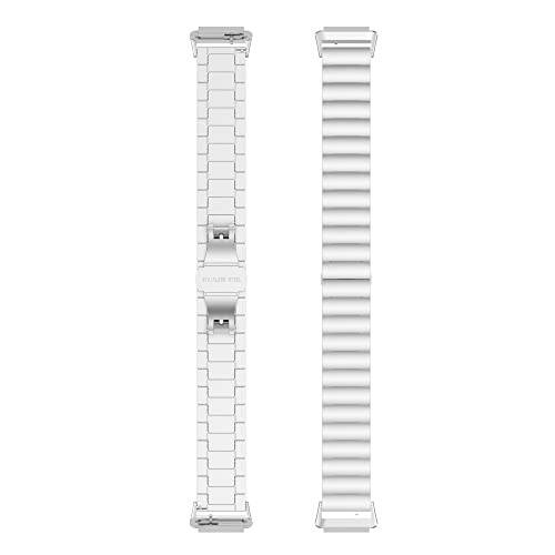 FitTurn Replacement Metal Watch Band Compatible with FITVII Slim Smart Watch Stainless Steel Metal Watch Link Band Adjustable Metal Wristbands Accessories for FITVII Slim Fitness Tracker - 6