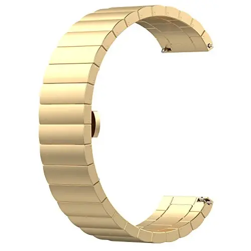 FitTurn Replacement Metal Watch Band Compatible with FITVII Slim Smart Watch Stainless Steel Metal Watch Link Band Adjustable Metal Wristbands Accessories for FITVII Slim Fitness Tracker - 5