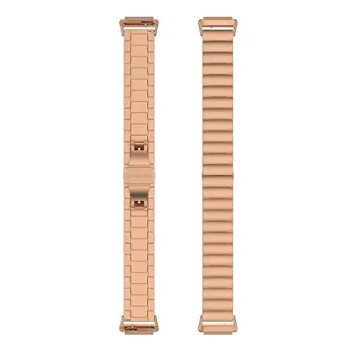 FitTurn Replacement Metal Watch Band Compatible with FITVII Slim Smart Watch Stainless Steel Metal Watch Link Band Adjustable Metal Wristbands Accessories for FITVII Slim Fitness Tracker - 6