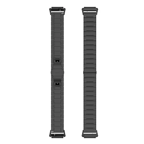 FitTurn Replacement Metal Watch Band Compatible with FITVII Slim Smart Watch Stainless Steel Metal Watch Link Band Adjustable Metal Wristbands Accessories for FITVII Slim Fitness Tracker - 6