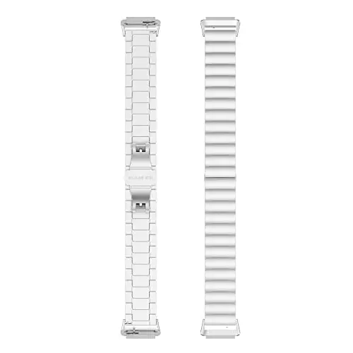 FitTurn Replacement Metal Watch Band Compatible with FITVII Slim Smart Watch Stainless Steel Metal Watch Link Band Adjustable Metal Wristbands Accessories for FITVII Slim Fitness Tracker - 6