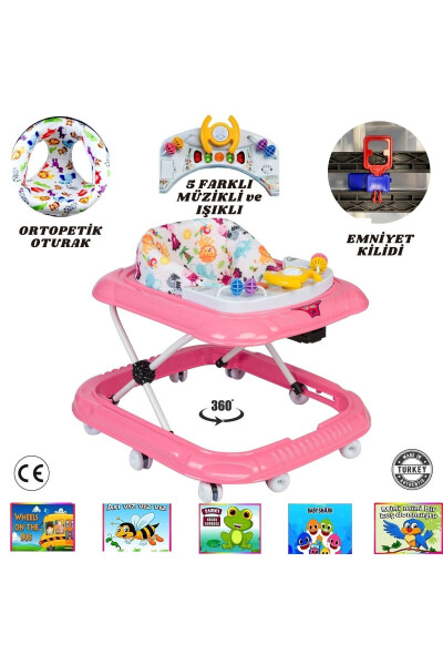 Five Different Musical and Lighted Walker Baby's First Steps Walker Spider - 2