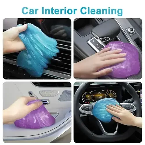FiveJoy Car Cleaning Gels, 4-Pack Universal Auto Detailing Tools Car Interior Cleaner Putty, Dust Cleaning Mud for PC Tablet Laptop Keyboard, Camera, Printers, Calculator - 320g (2.8oz/pcs) - 7