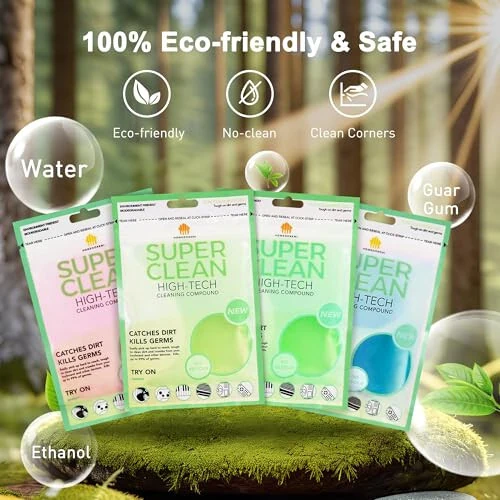 FiveJoy Avtomobil Tozalash Gellar, 4-paket Universal Avto Detallash Vositalari Avto Ichki Tozalash Plastilini, Chang'i Tozalash Loyi shaxsiy kompyuter, planshet, noutbuk klaviaturasi, kamera, printerlar, kalkulyator uchun - 320g (2,8oz/ dona) - 6