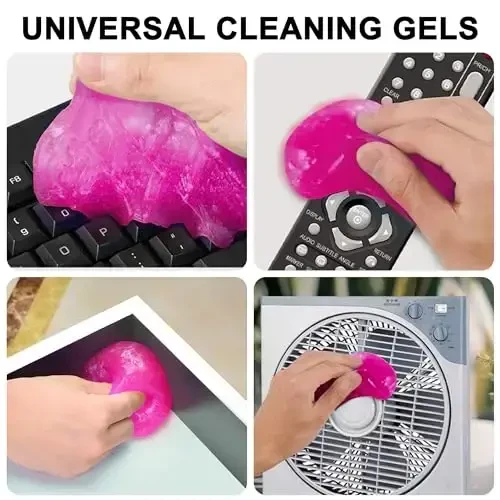 FiveJoy avtomobil tozalash gellari, 4 dona universal avto detallash asboblari Avtomobil ichki qismini tozalash uchun mastika, PC planshet noutbuk klaviaturasi, kamera, printerlar, kalkulyator uchun chang tozalash loyi - 320g (2,8oz / dona) (pushti) - 4