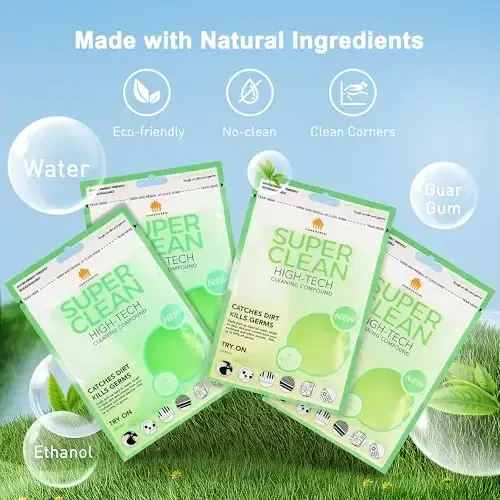 FiveJoy Car Cleaning Gels, 4-Pack Universal Auto Detailing Tools Car Interior Cleaner Putty, Dust Cleaning Mud for PC Tablet Laptop Keyboard, Camera, Printers, Calculator - 320g (2.8oz/pcs) - 5