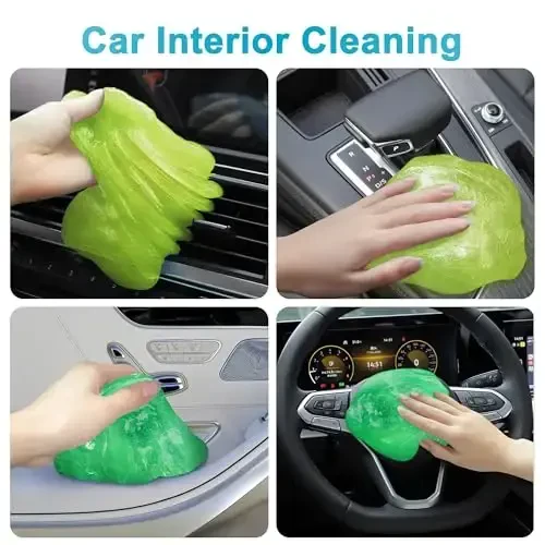 FiveJoy Car Cleaning Gels, 4-Pack Universal Auto Detailing Tools Car Interior Cleaner Putty, Dust Cleaning Mud for PC Tablet Laptop Keyboard, Camera, Printers, Calculator - 320g (2.8oz/pcs) - 7