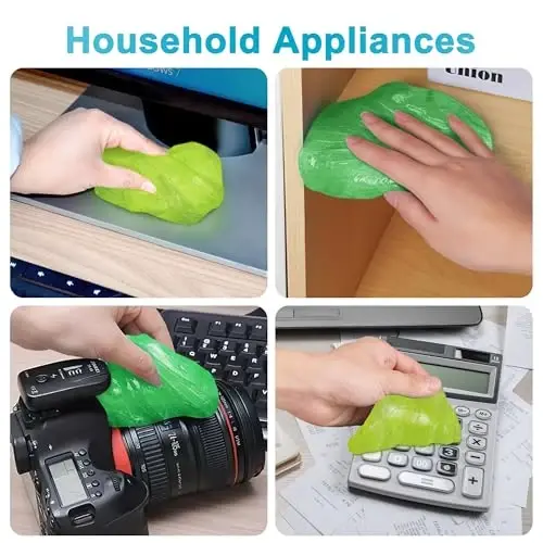 FiveJoy Car Cleaning Gels, 4-Pack Universal Auto Detailing Tools Car Interior Cleaner Putty, Dust Cleaning Mud for PC Tablet Laptop Keyboard, Camera, Printers, Calculator - 320g (2.8oz/pcs) - 4