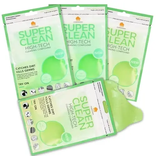 FiveJoy Car Cleaning Gels, 4-Pack Universal Auto Detailing Tools Car Interior Cleaner Putty, PC planshet noutbuk klaviatura, kamera, printerlar, kalkulyator uchun changni tozalash loyi - 320g (2.8oz/dona) - 1