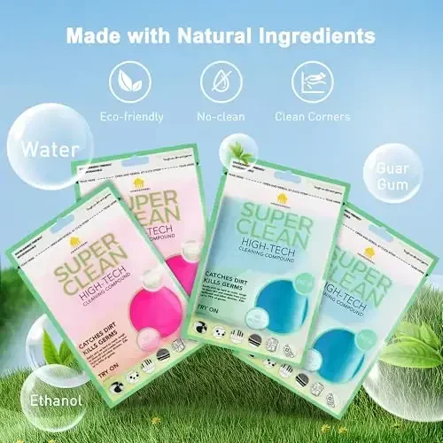 FiveJoy Car Cleaning Gels, 4-Pack Universal Auto Detailing Tools Car Interior Cleaner Putty, PC planshet noutbuk klaviaturasi, kamera, printerlar, kalkulyator uchun changni tozalash loyi - 320g (2.8oz/dona) - 5