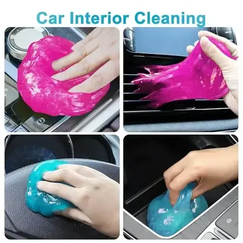 FiveJoy Car Cleaning Gels, 4-Pack Universal Auto Detailing Tools Car Interior Cleaner Putty, PC planshet noutbuk klaviaturasi, kamera, printerlar, kalkulyator uchun changni tozalash loyi - 320g (2.8oz/dona) - 7