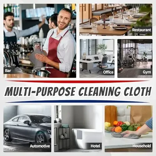 FIXSMITH Shop Towels, Pack of 200, Grey Microfiber Cleaning Cloth Bulk, Microfiber Towels for Cars, All-Purpose Absorbent Cleaning Rags, Dust Cloth for Automotive, Mechanic, Garage, 11.5 x 11.5 inch - 7