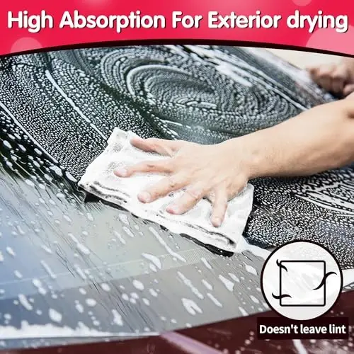 FIXSMITH Белая микрофибровая ткань для уборки, упаковка из 50 штук, 16