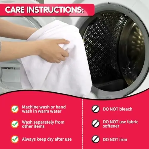 FIXSMITH White Microfiber Cleaning Cloth, Pack of 50, 16