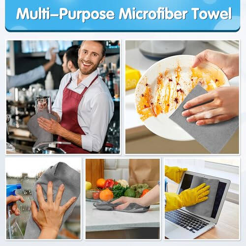 FIXSMITH Grey Microfiber Cleaning Cloth, Pack of 50, 16