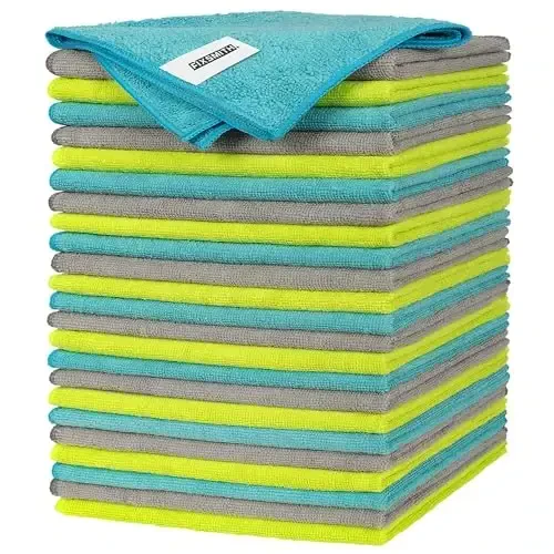 FIXSMITH Microfiber Cleaning Cloth - Pack of 24, Multi-Functional Cleaning Towels, Size: 12 x 16 in, Highly Absorbent Cleaning Rags, Lint-Free, Streak-Free Cleaning Cloths for Car Kitchen Home Office - 1