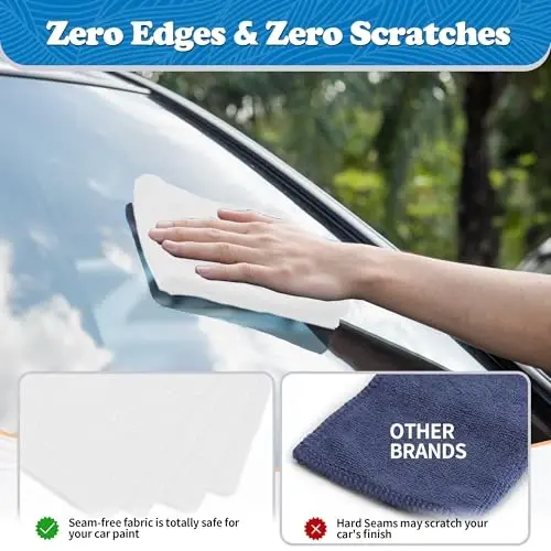 FIXSMITH Microfiber Cleaning Cloth, Shop Towels Bulk, 24 Pack White Microfiber Towels for Cars, All-Purpose Absorbent Cleaning Rags, Dust Cloth for Automotive, Mechanic, Garage, Bar, 12 x 11 inch - 4