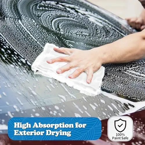 FIXSMITH Microfiber Cleaning Cloth, Shop Towels Bulk, 24 Pack White Microfiber Towels for Cars, All-Purpose Absorbent Cleaning Rags, Dust Cloth for Automotive, Mechanic, Garage, Bar, 12 x 11 inch - 5