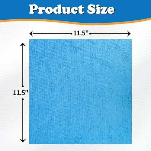 FIXSMITH Microfiber Cleaning Cloth, Pack of 12, Shop Towels Bulk, Microfiber Towels for Cars, Lint Free, Scratch-Free Cleaning Cloths, Cleaning Rags for Housekeeping, 11.5 x 11.5 inch - 7
