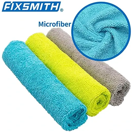 FIXSMITH Microfiber Cleaning Cloth - Pack of 50, Microfiber Towels for Cars 16 x 12 in, Highly Absorbent Cleaning Rags, Lint-Free, Streak-Free Cleaning Cloths for Car Kitchen Home Office - 4