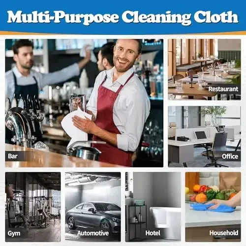 FIXSMITH Салфетки из микрофибры, 12 шт., Хозяйственные полотенца, Салфетки из микрофибры для автомобилей, Безворсовые, Не царапающие салфетки, Тряпки для уборки дома, 11,5 x 11,5 дюймов - 5