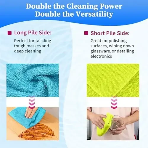 FIXSMITH Shop Towels-400 Pack, Multi-Functional Shop Rags, 12 x 16 in Microfiber Cleaning Cloth, Highly Absorbent Cleaning Rags, Cleaning Towels for Car Kitchen Home Office - 5