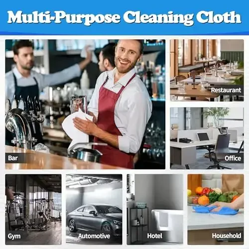 FIXSMITH Shop Towels, Microfiber Cleaning Cloth Bulk, 200 Pack Microfiber Towels for Cars, All-Purpose Absorbent Cleaning Rags, Dust Cloth for Automotive, Mechanic, Garage, Bar, 11.5 x 11.5 inch - 7