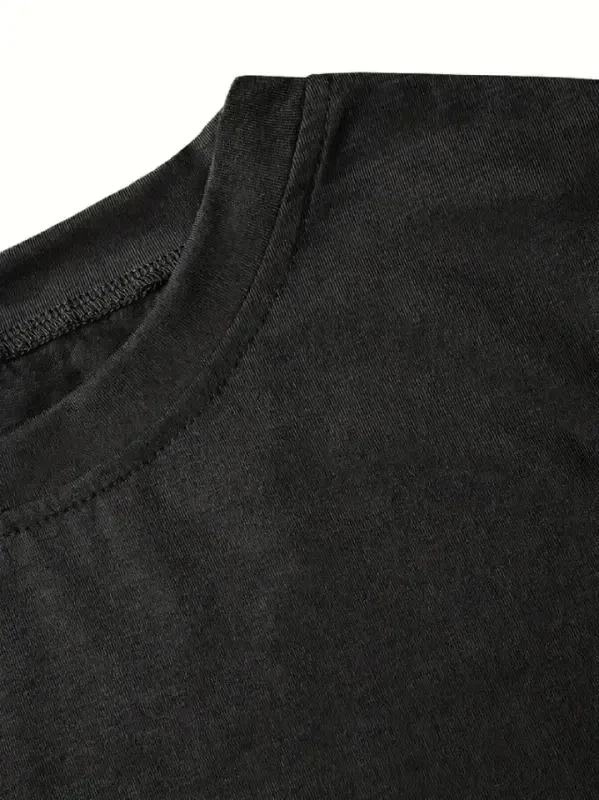 Fiyonk Baskılı Siyah Oversize Unisex T-shirt- Siyah - 4