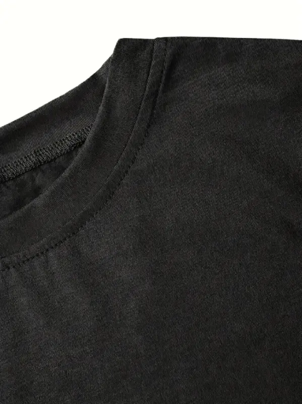 Fiyonk Baskılı Siyah Oversize Unisex T-shirt- Siyah - 4