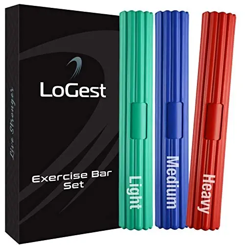 Logest Twist Hand Exerciser Bars for Physical Therapy - Relieves Tendonitis Pain & Improve Grip Strength - Tennis Elbow, Golfer's Elbow, Tendonitis, Wrist, Forearms Pain Relief Hand Therapy Bar 