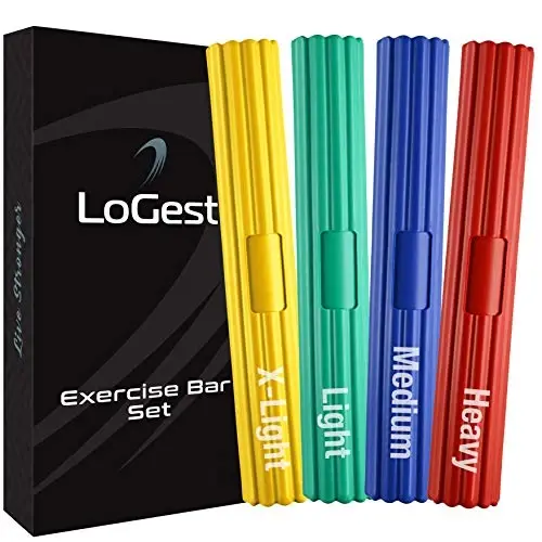 Logest Twist Hand Exerciser Bars for Physical Therapy - Relieves Tendonitis Pain & Improve Grip Strength - Tennis Elbow, Golfer's Elbow, Tendonitis, Wrist, Forearms Pain Relief Hand Therapy Bar - 1