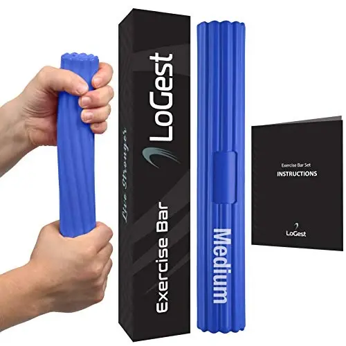 Logest Twist Hand Exerciser Bars for Physical Therapy - Relieves Tendonitis Pain & Improve Grip Strength - Tennis Elbow, Golfer's Elbow, Tendonitis, Wrist, Forearms Pain Relief Hand Therapy Bar - LOGEST