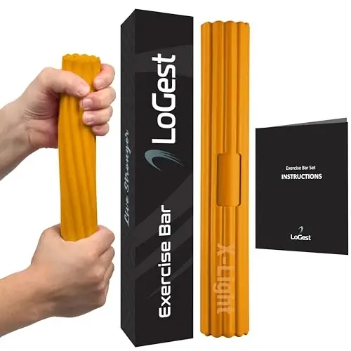 Logest Twist Hand Exerciser Bars for Physical Therapy - Relieves Tendonitis Pain & Improve Grip Strength - Tennis Elbow, Golfer's Elbow, Tendonitis, Wrist, Forearms Pain Relief Hand Therapy Bar - 1