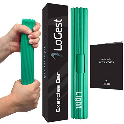 Logest Twist Hand Exerciser Bars for Physical Therapy - Relieves Tendonitis Pain & Improve Grip Strength - Tennis Elbow, Golfer's Elbow, Tendonitis, Wrist, Forearms Pain Relief Hand Therapy Bar - 1