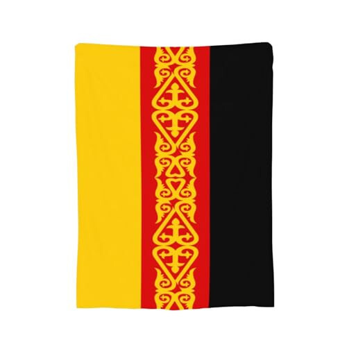 Flag of Germans in Kazakhstan Throw Blanket 50