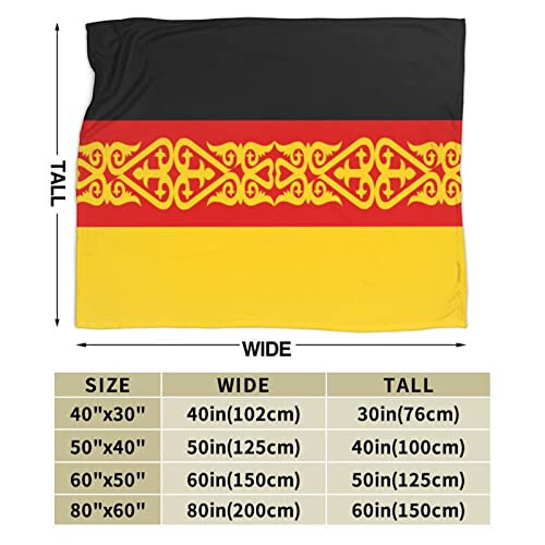 Flag of Germans in Kazakhstan Throw Blanket 50