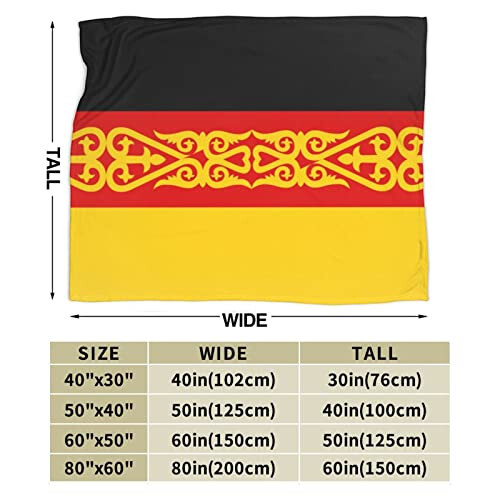 Flag of Germans in Kazakhstan Throw Blanket for Couch 40”x30” Bed Sofa Super Soft Cozy Blanket Flannel Blankets & Throws - 7