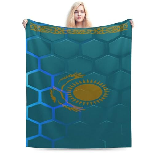 Flag of Kazakhstan Throw Blanket 40