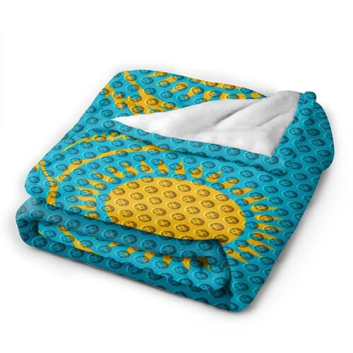 Flag of Kazakhstan Throw Blanket 50