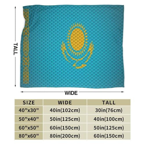 Flag of Kazakhstan Throw Blanket 50