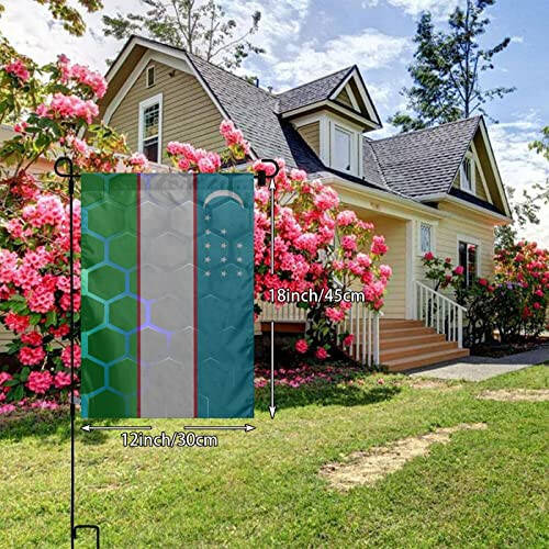 Flag Of Uzbekistan Garden Flag 12x18 Inch Double Sided Outside Farmhouse Decor Banner Yard Welcome Flags - 2