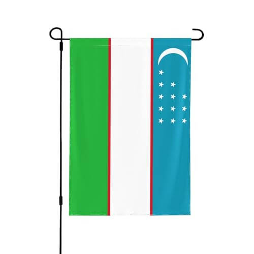 Flag of Uzbekistan Garden Flags for Outside 12.5