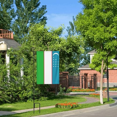 Flag of Uzbekistan Garden Flags for Outside 12.5