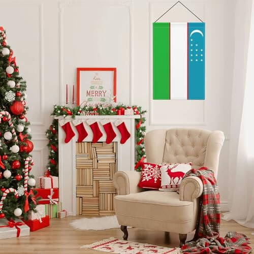 Flag of Uzbekistan Garden Flags For Outside 12x18 Inch Double Sided Garden Flag Home Lawn Decor Flag Holiday Seasonal Welcome Flags - 5