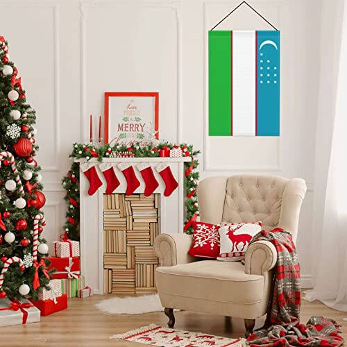 Flag of Uzbekistan Garden Flags For Outside 12x18 Inch Double Sided Garden Flag Home Lawn Decor Flag Holiday Seasonal Welcome Flags - 5