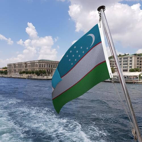 Flag Of Uzbekistan Knitting Effect Flags 2x3 Outdoor Banner Vivid Colors Double Sided Flag Polyester Flags For Outside Patio Lawn Decor Flags - 4