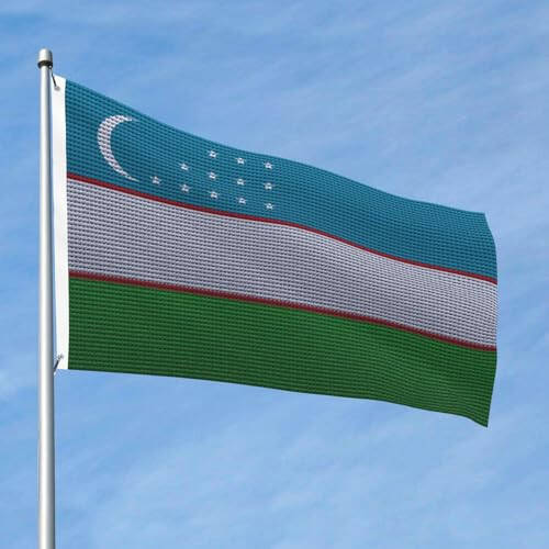 Flag Of Uzbekistan Knitting Effect Flags 2x3 Outdoor Banner Vivid Colors Double Sided Flag Polyester Flags For Outside Patio Lawn Decor Flags - 5