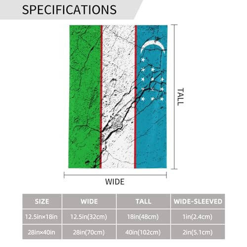 Flag Of Uzbekistan Texture Effect Garden Flags for Outside 12.5